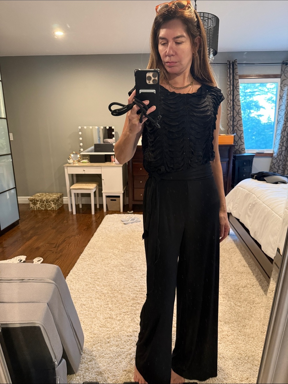 Connected Apparel Black  jumpsuit size 12